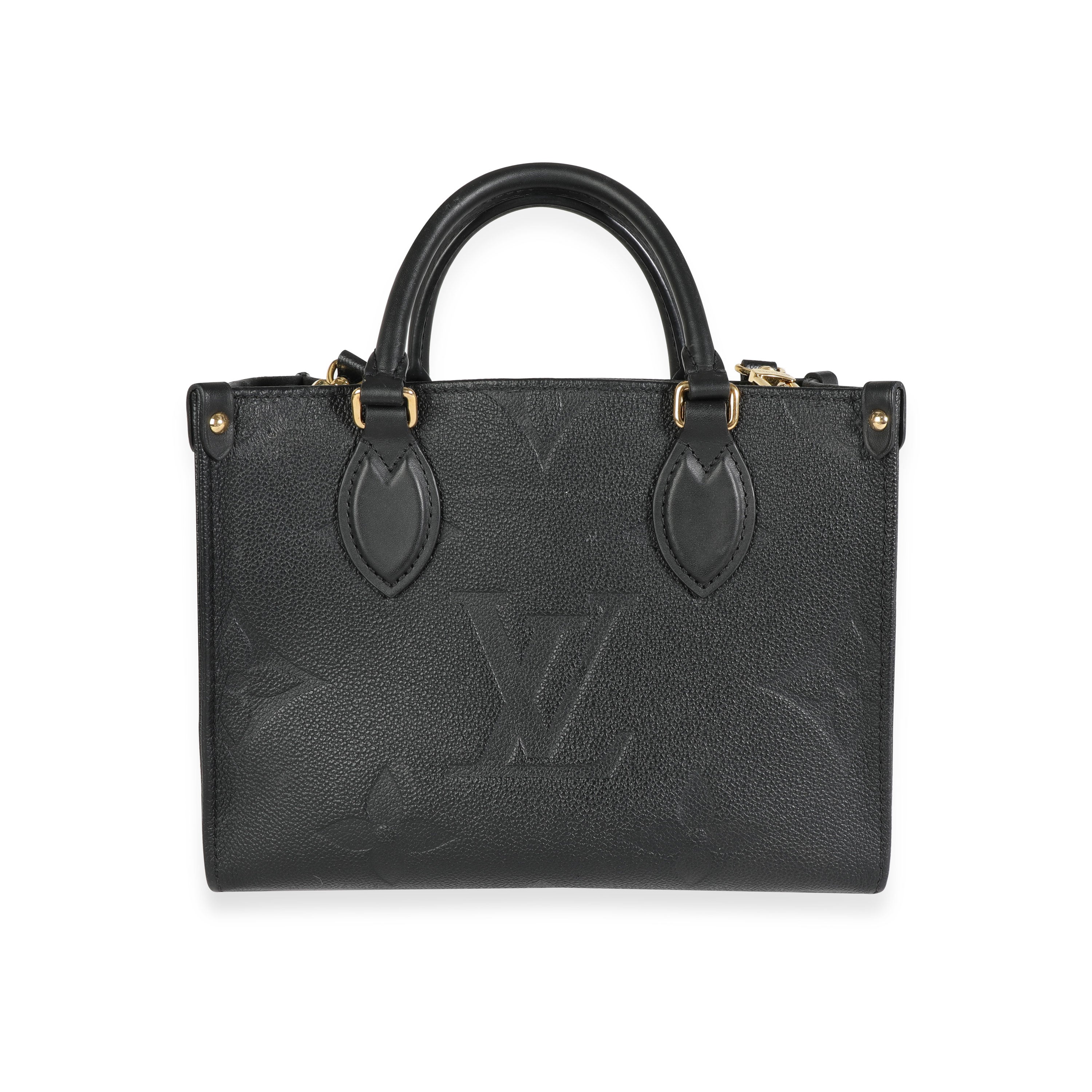 Louis Vuitton Louis Vuitton Black Giant Monogram Empreinte Leather Onthego PM