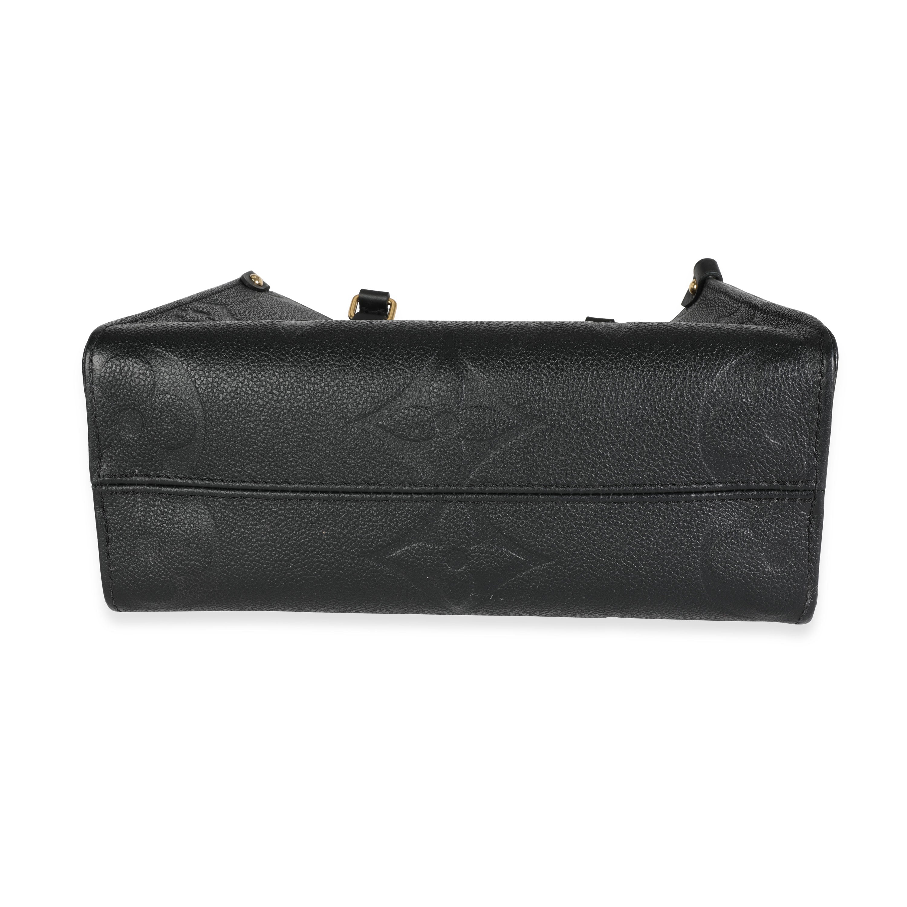 Louis Vuitton Louis Vuitton Black Giant Monogram Empreinte Leather Onthego PM