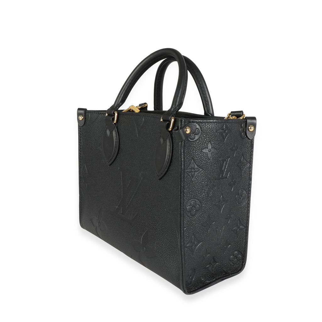 Louis Vuitton Louis Vuitton Black Giant Monogram Empreinte Leather Onthego PM