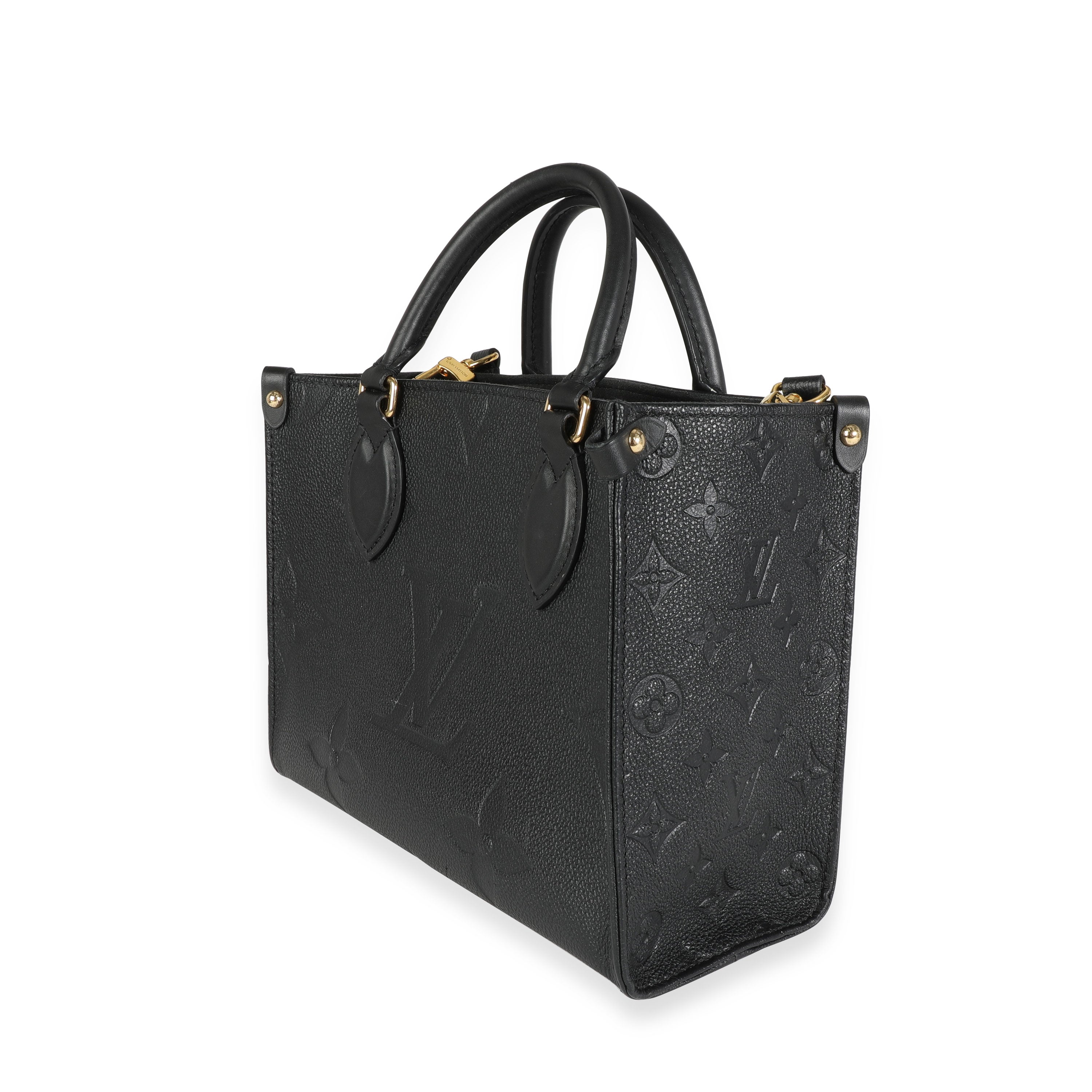 Louis Vuitton Louis Vuitton Black Giant Monogram Empreinte Leather Onthego PM