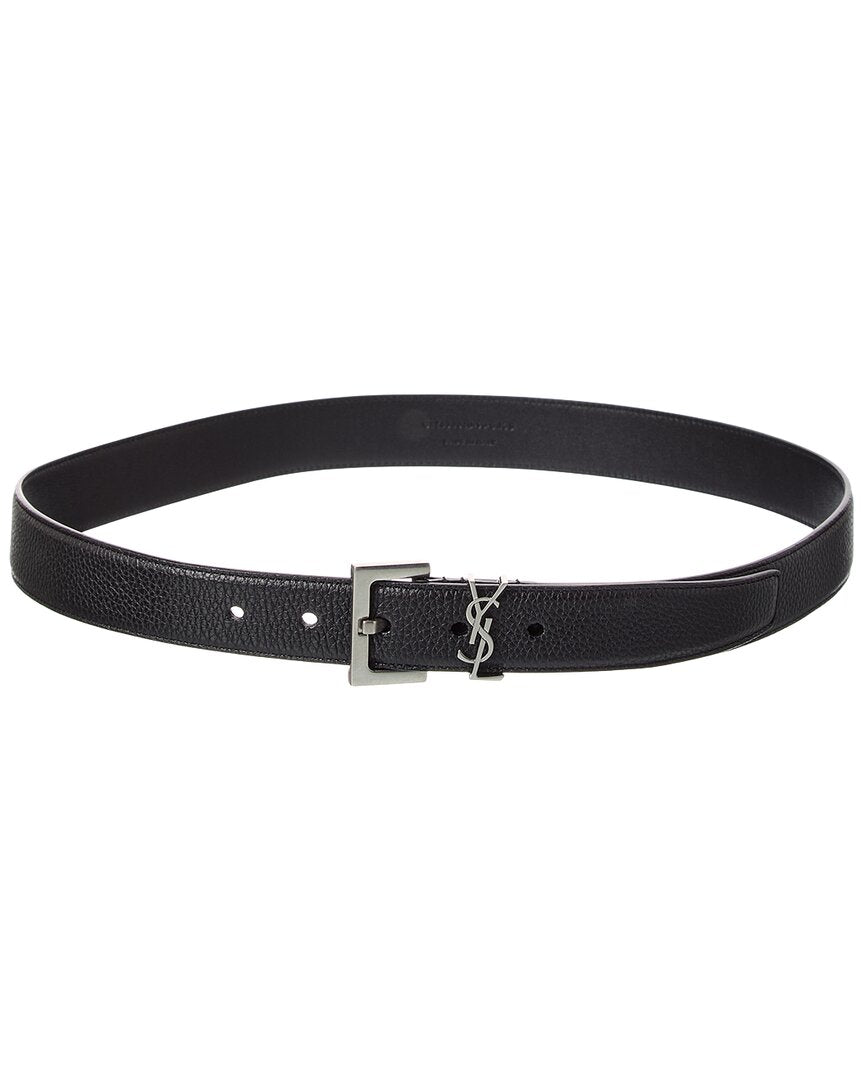 Saint Laurent Cassandre Leather Belt
