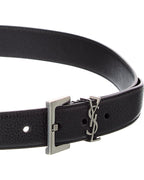Saint Laurent Cassandre Leather Belt