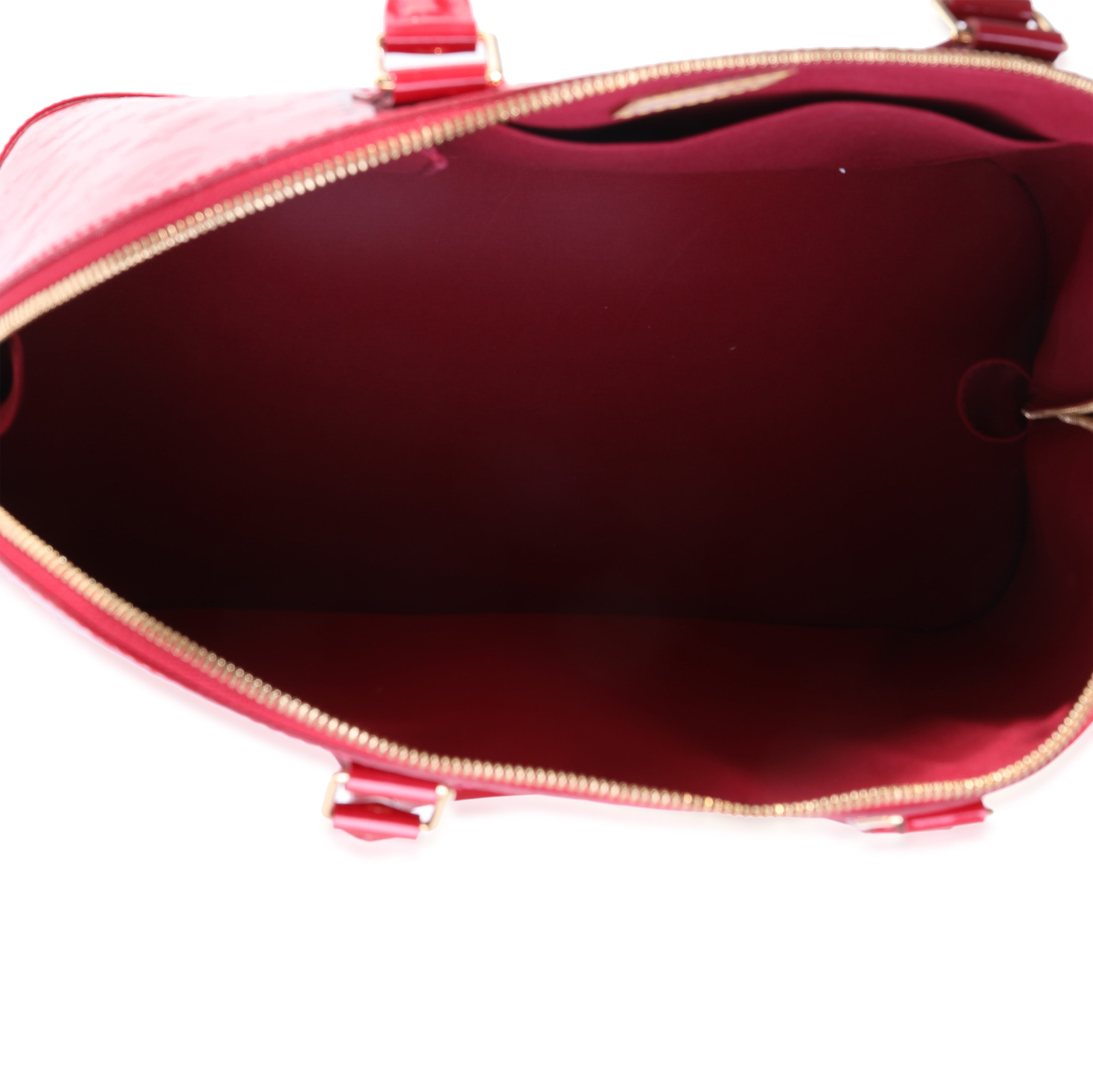 Louis Vuitton Red Monogram Vernis Alma GM