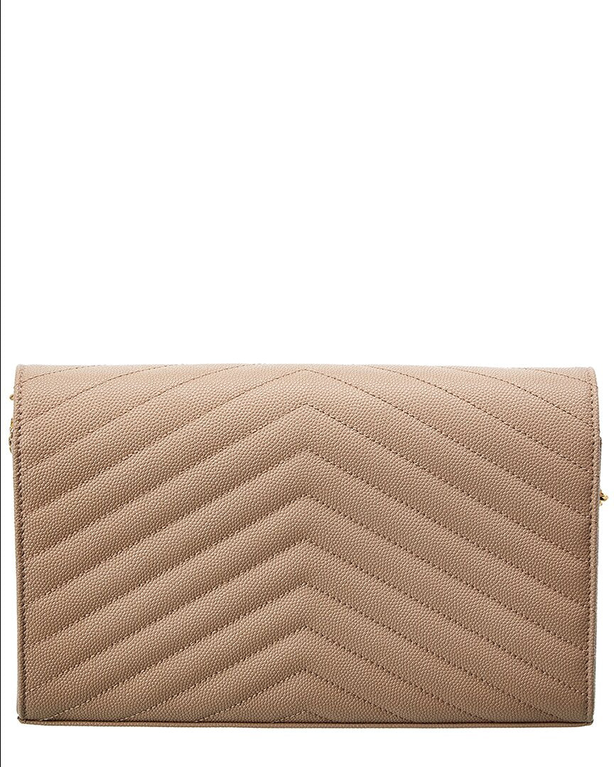 Saint Laurent Monogram Medium Matelasse Leather Wallet On Chain