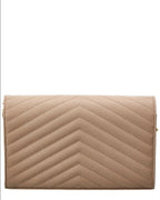 Saint Laurent Monogram Medium Matelasse Leather Wallet On Chain