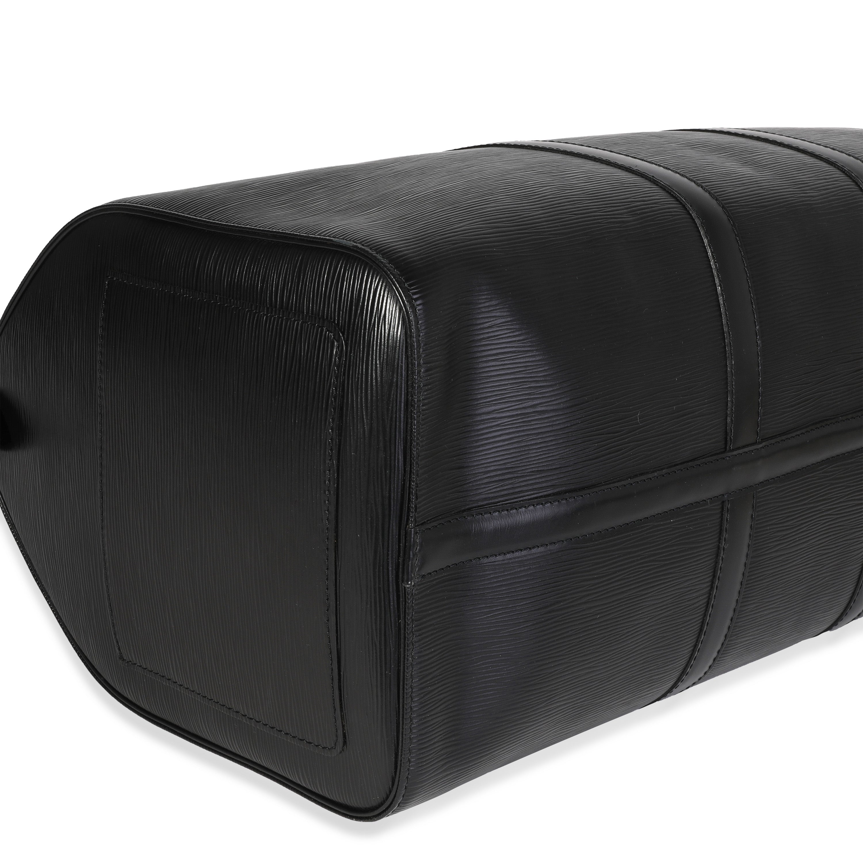 Louis Vuitton Black Epi Leather Keepall 50