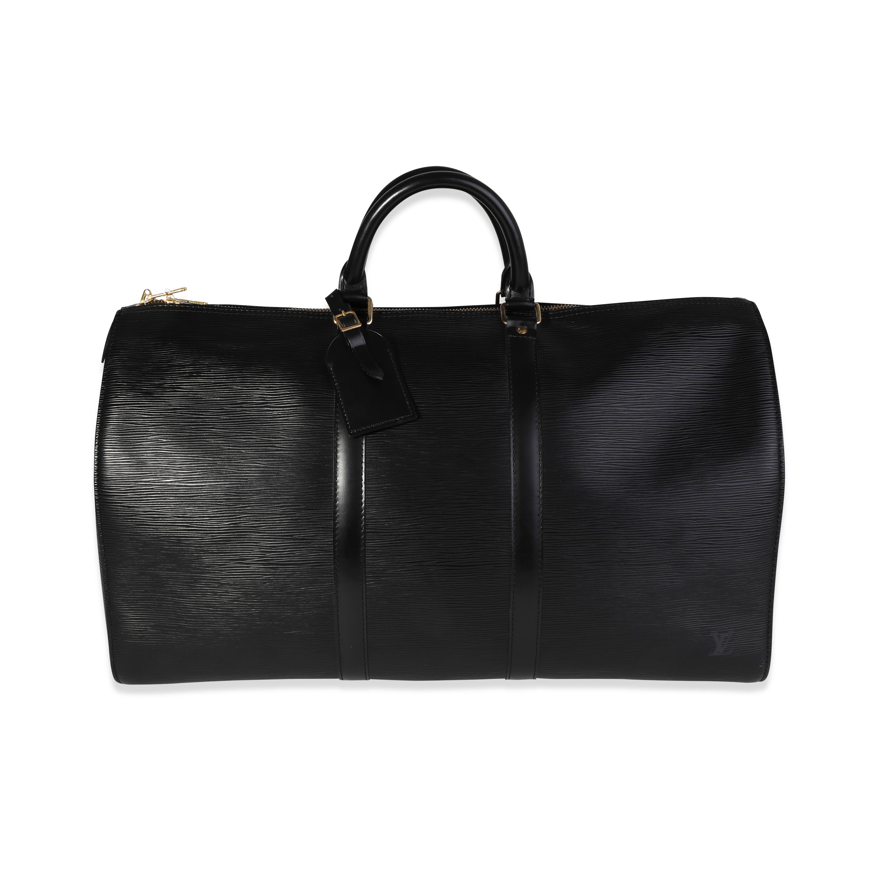 Louis Vuitton Black Epi Leather Keepall 50
