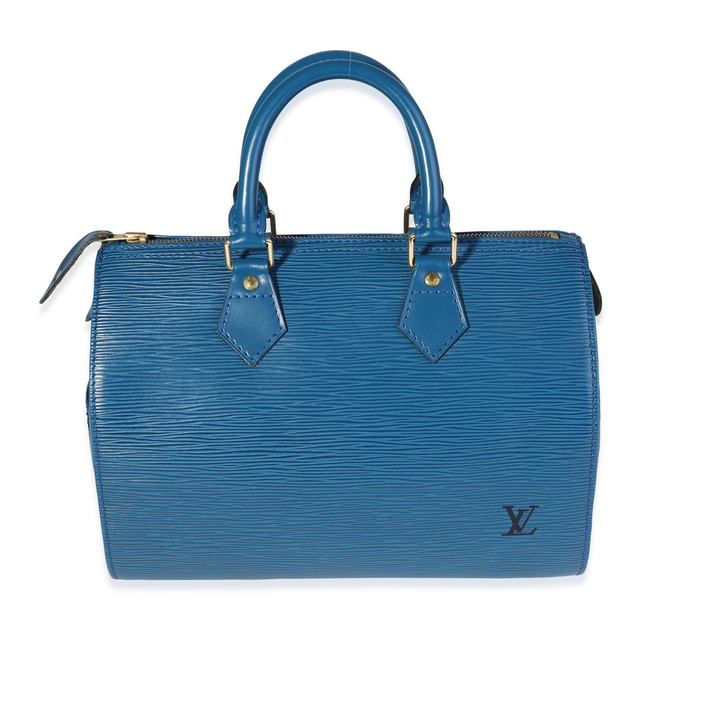 Louis Vuitton Louis Vuitton Toledo Blue Epi Leather Speedy 25