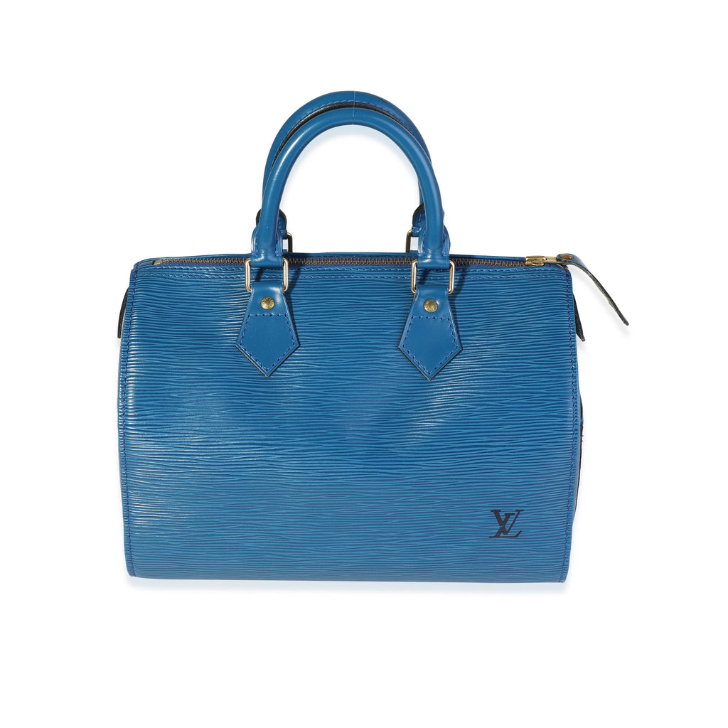 Louis Vuitton Louis Vuitton Toledo Blue Epi Leather Speedy 25