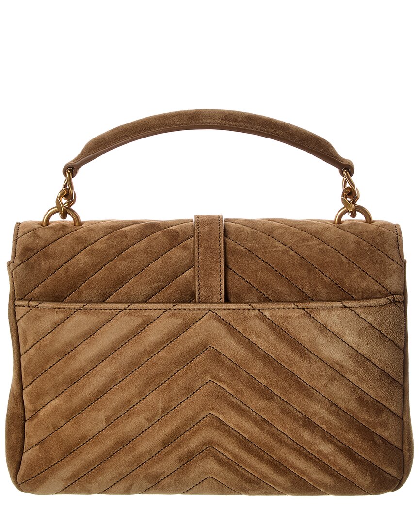 Saint Laurent College Medium Suede Shoulder Bag