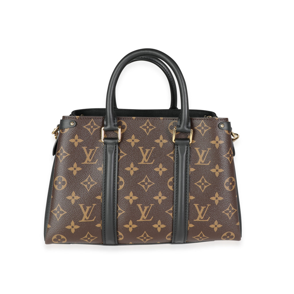 Louis Vuitton Louis Vuitton Black Leather & Monogram Canvas Soufflot BB