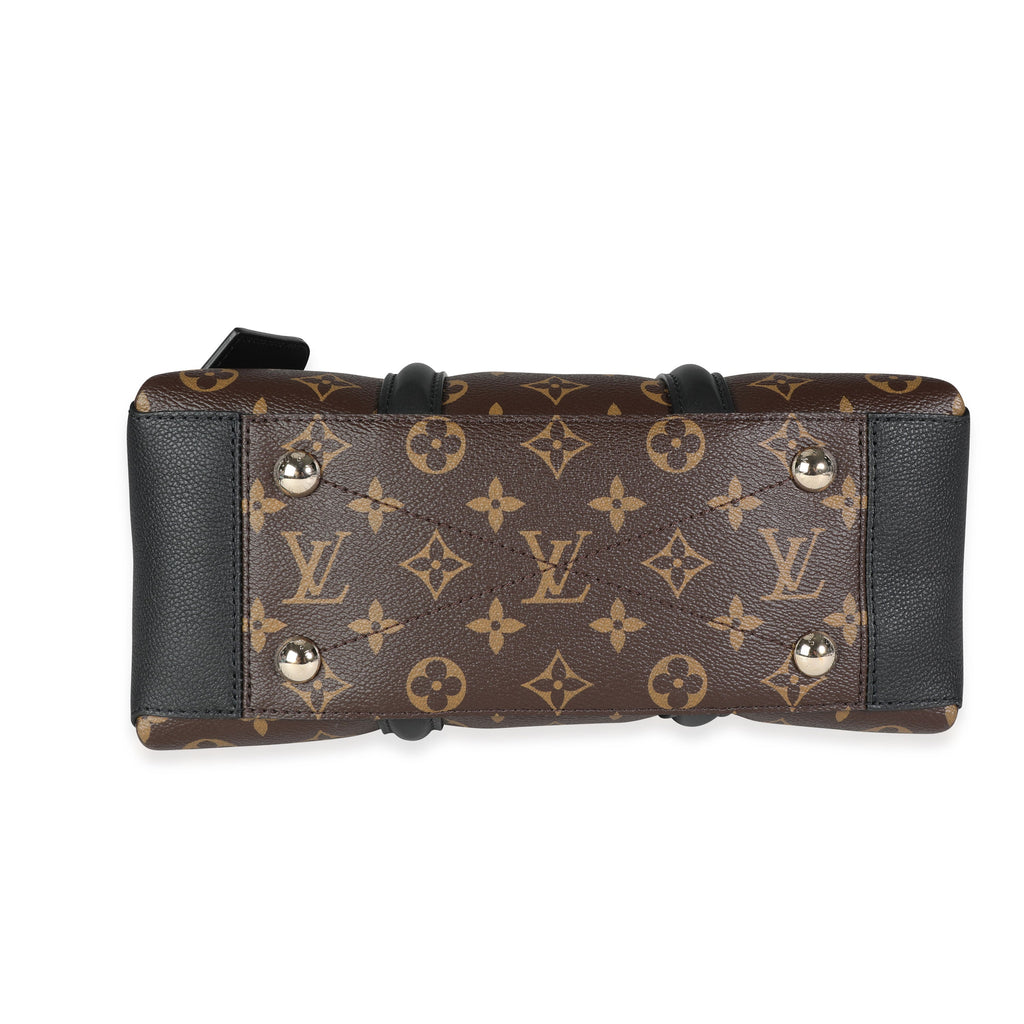 Louis Vuitton Louis Vuitton Black Leather & Monogram Canvas Soufflot BB