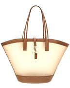 Saint Laurent Cassandre Panier Medium Vinyl & Leather Tote