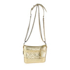 Chanel Gold Quilted Calfskin Small Gabrielle Hobo