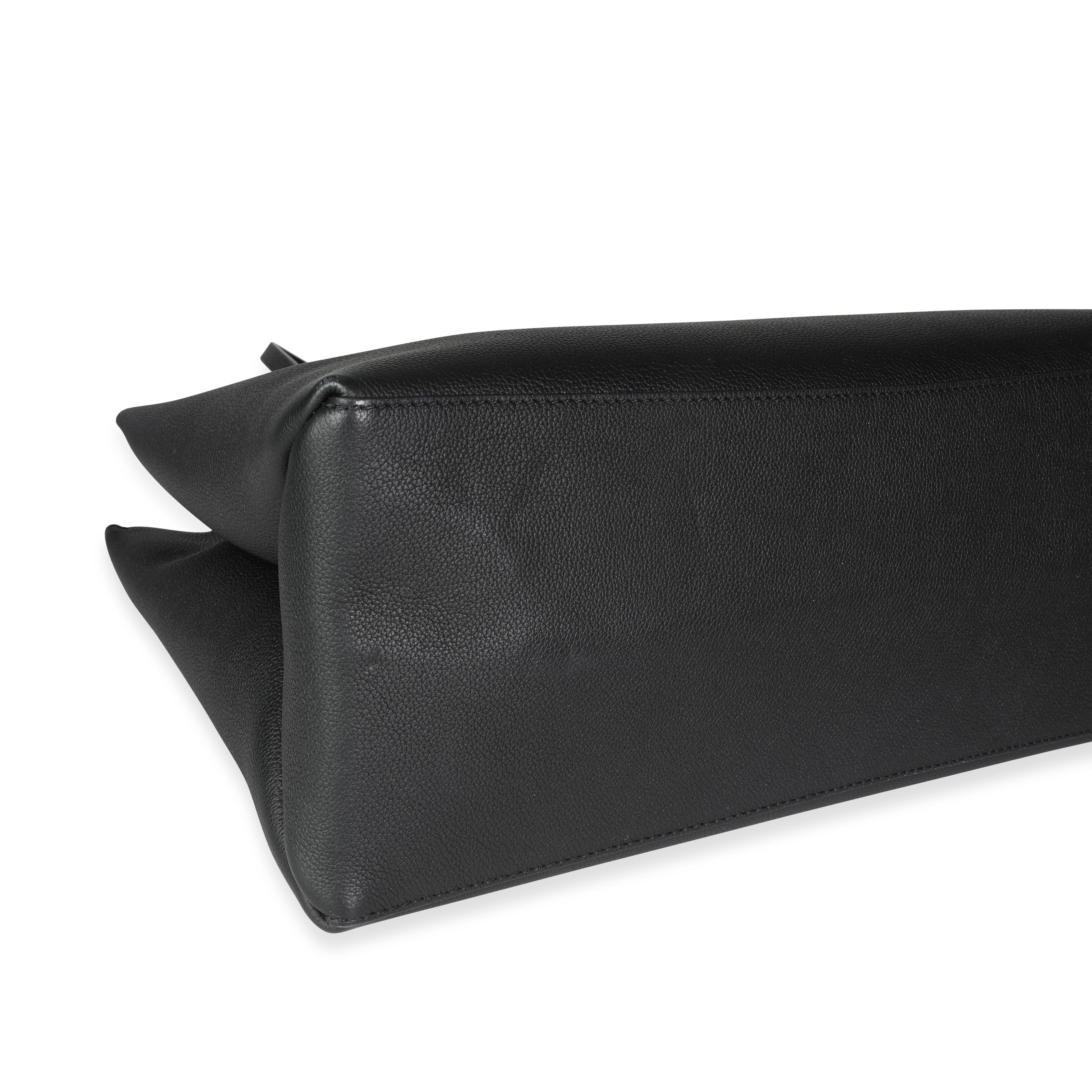 Louis Vuitton Louis Vuitton Black Grained Calf Leather Lockme Shopper