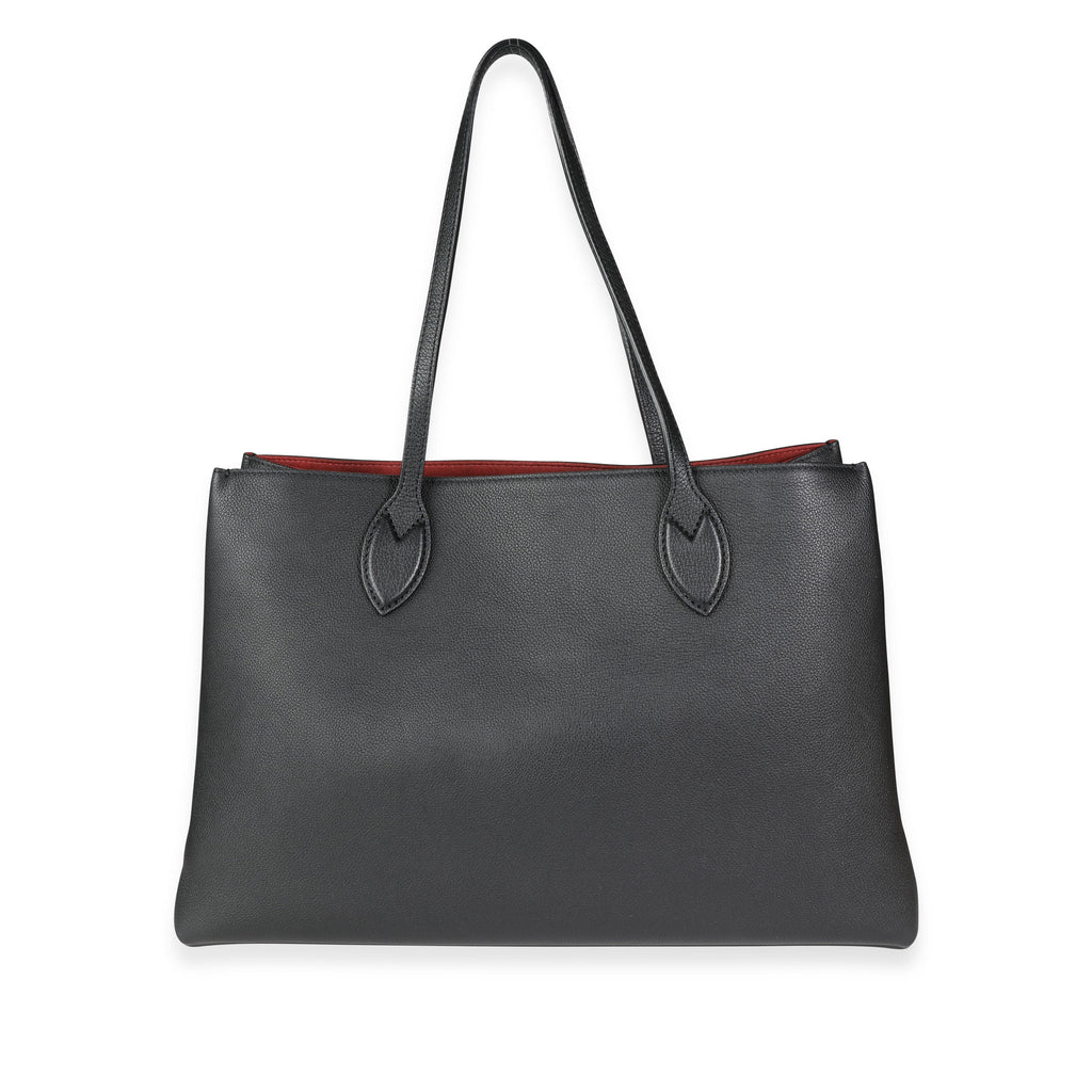 Louis Vuitton Louis Vuitton Black Grained Calf Leather Lockme Shopper