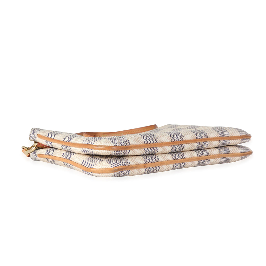 Louis Vuitton Louis Vuitton Damier Azur Double Zip Pochette