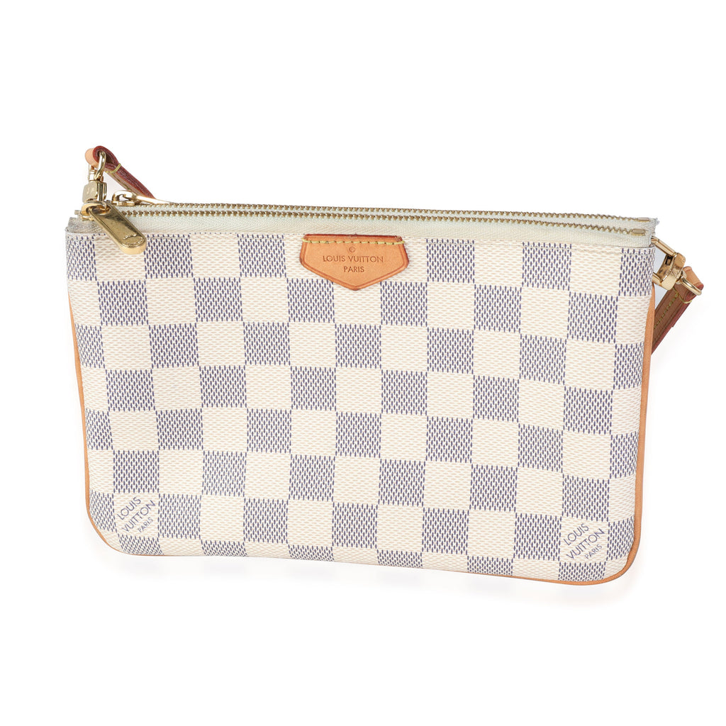 Louis Vuitton Louis Vuitton Damier Azur Double Zip Pochette