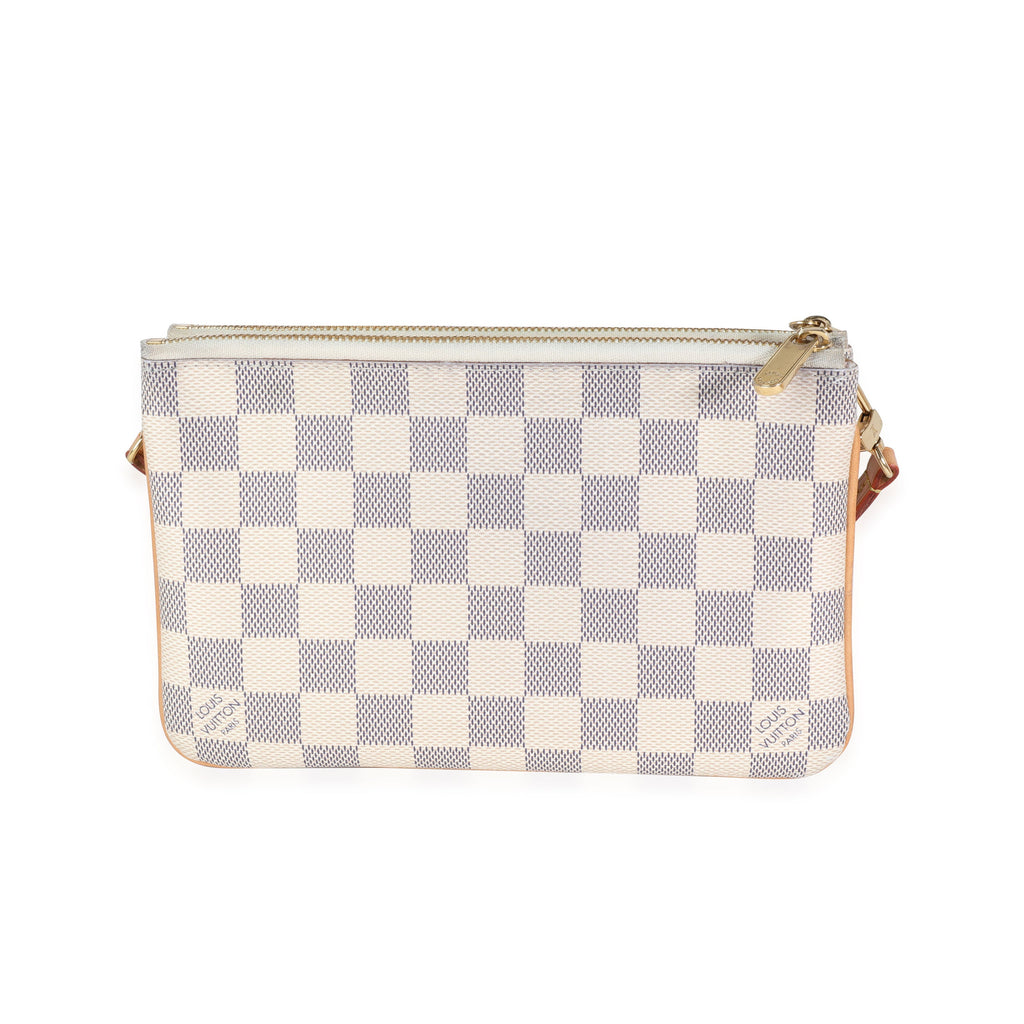 Louis Vuitton Louis Vuitton Damier Azur Double Zip Pochette