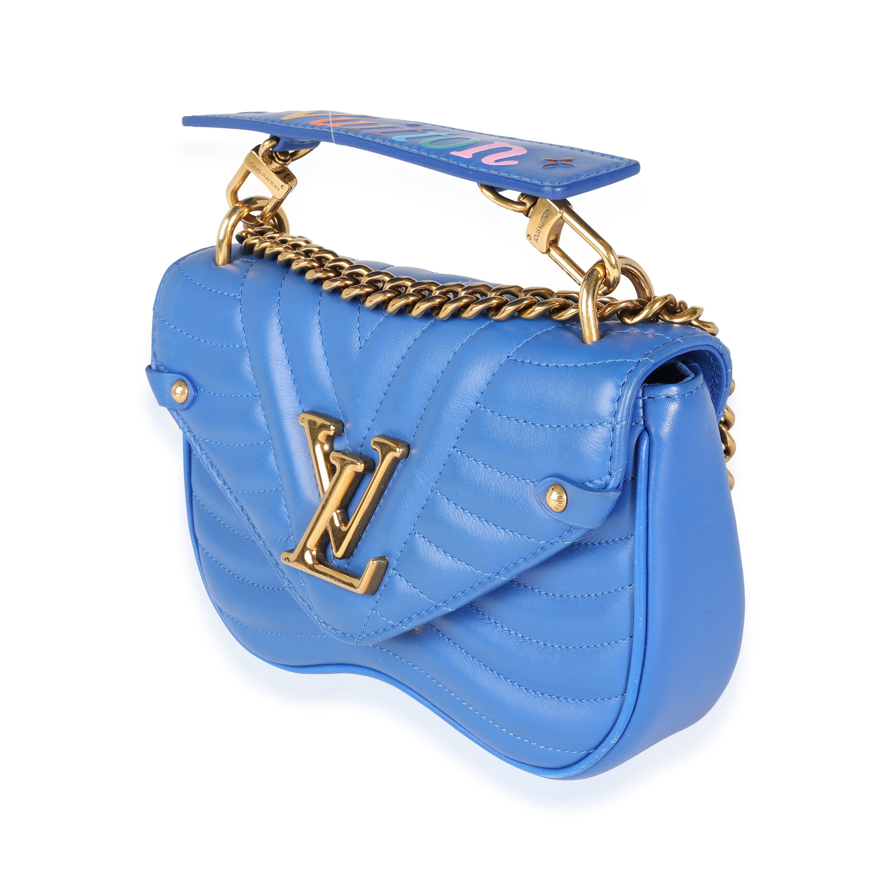 Louis Vuitton Louis Vuitton Blue Neon Leather New Wave Chain Bag PM