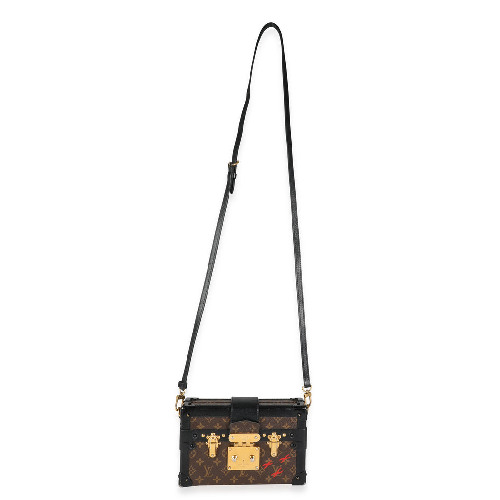 Louis Vuitton Louis Vuitton Monogram Canvas & Black Calfskin Petite Malle