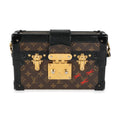 Louis Vuitton Louis Vuitton Monogram Canvas & Black Calfskin Petite Malle