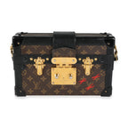 Louis Vuitton Louis Vuitton Monogram Canvas & Black Calfskin Petite Malle
