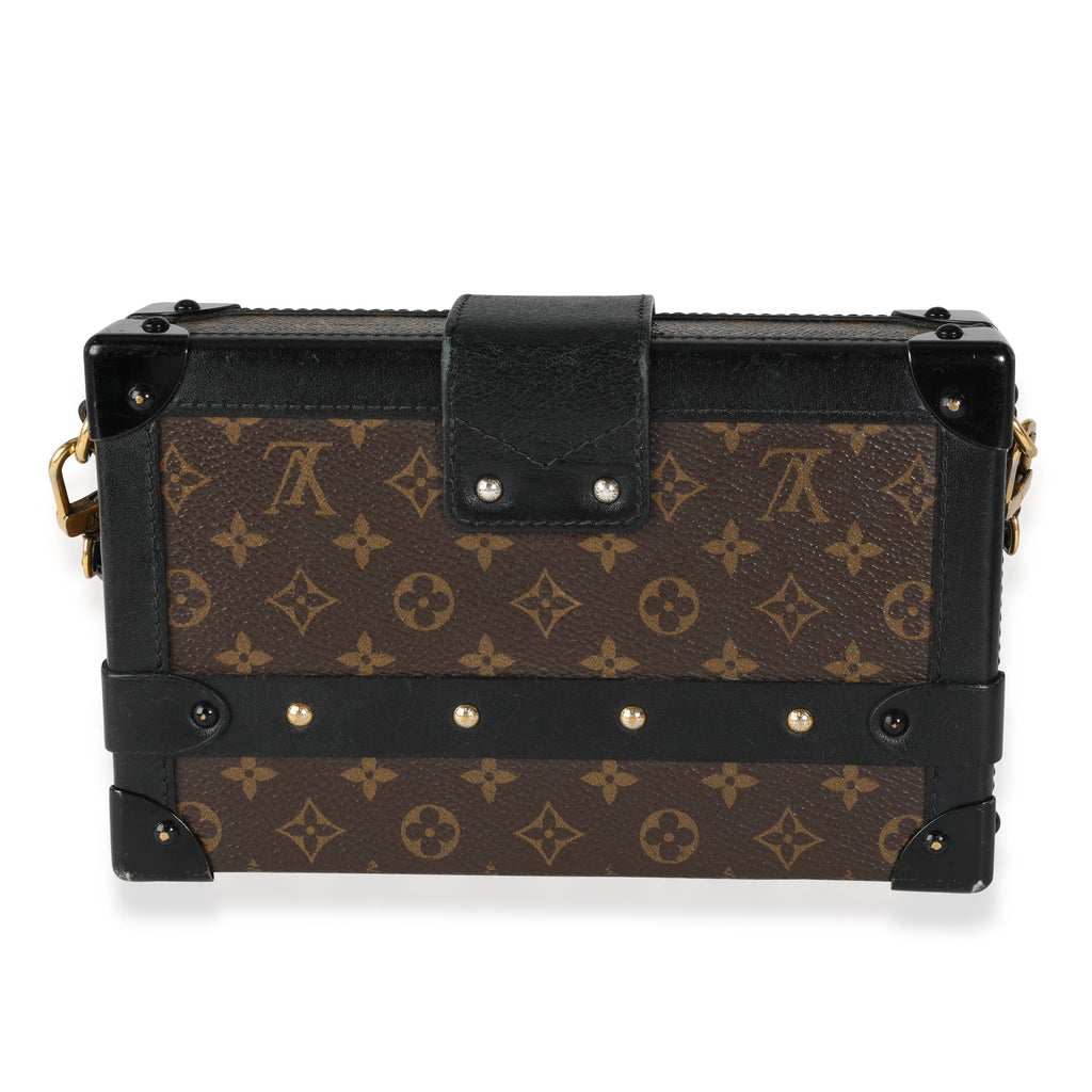 Louis Vuitton Louis Vuitton Monogram Canvas & Black Calfskin Petite Malle