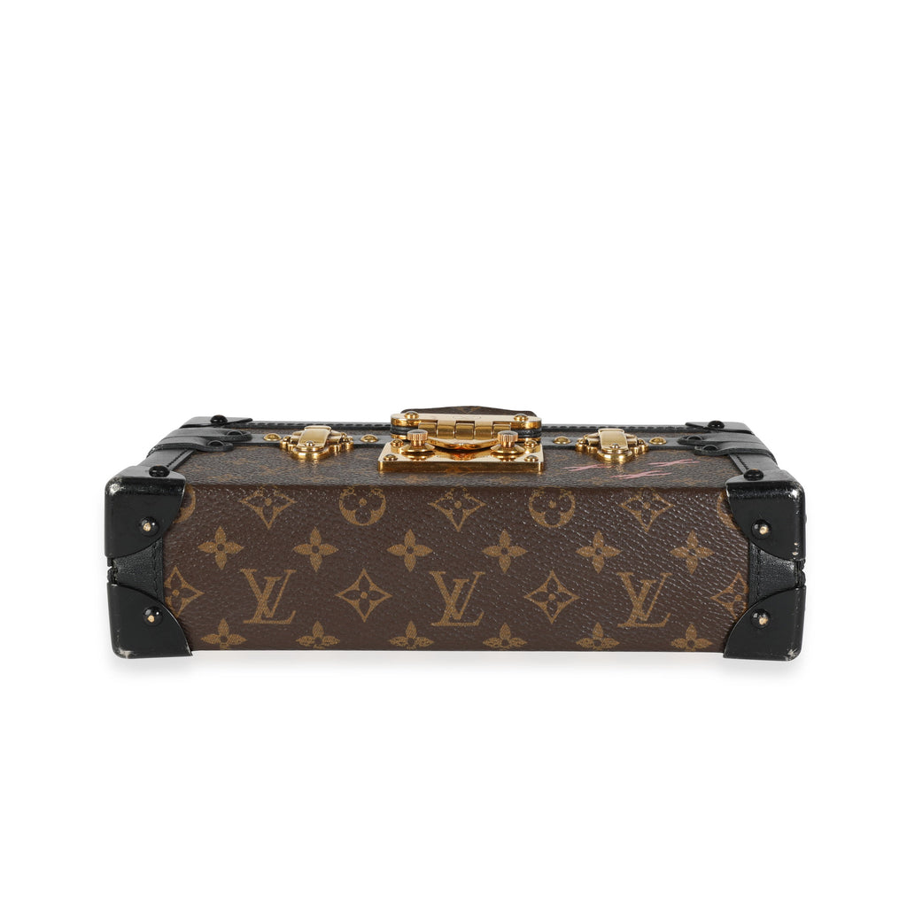 Louis Vuitton Louis Vuitton Monogram Canvas & Black Calfskin Petite Malle
