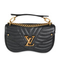 Louis Vuitton Louis Vuitton Black Leather New Wave Chain Bag MM