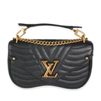 Louis Vuitton Louis Vuitton Black Leather New Wave Chain Bag MM