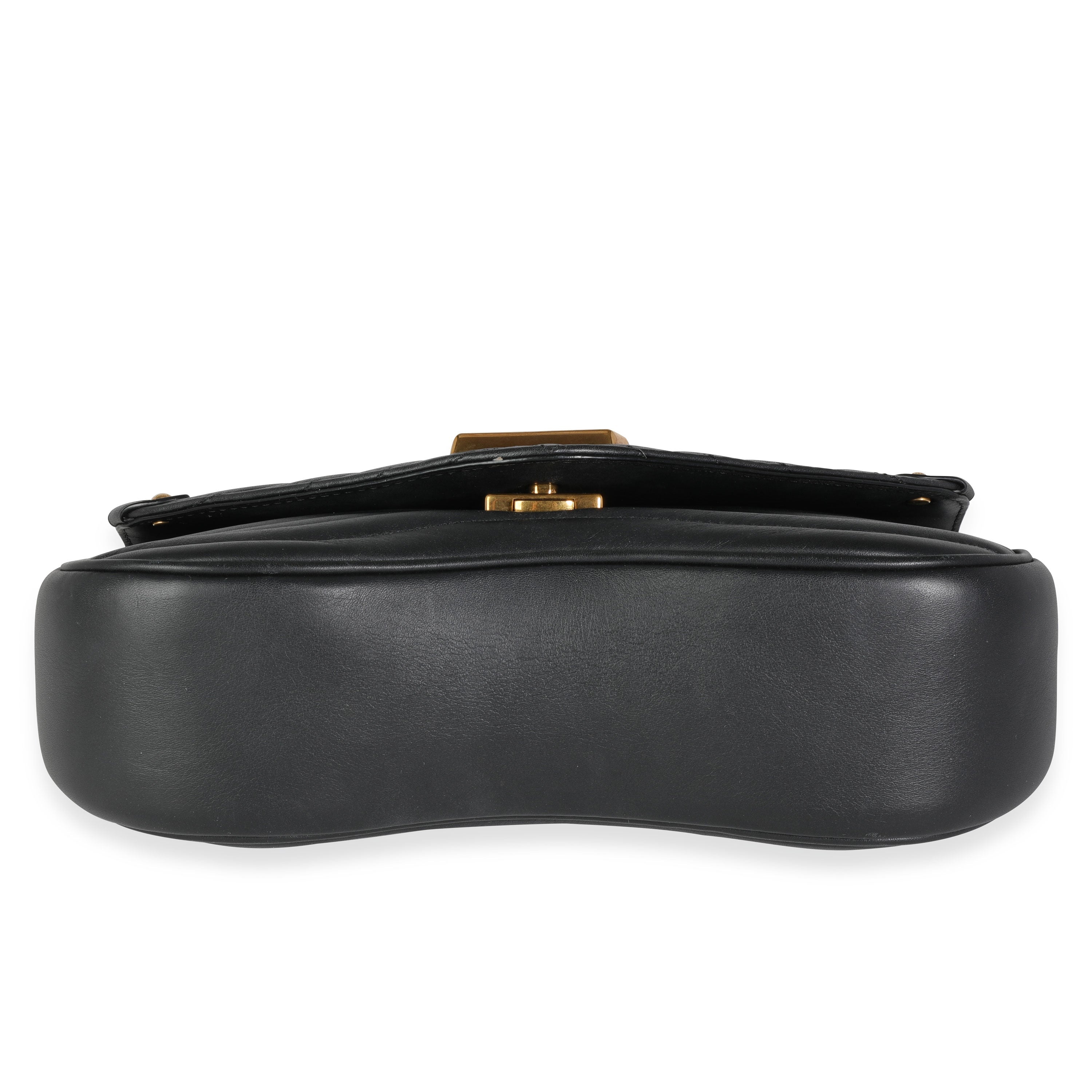 Louis Vuitton Louis Vuitton Black Leather New Wave Chain Bag MM