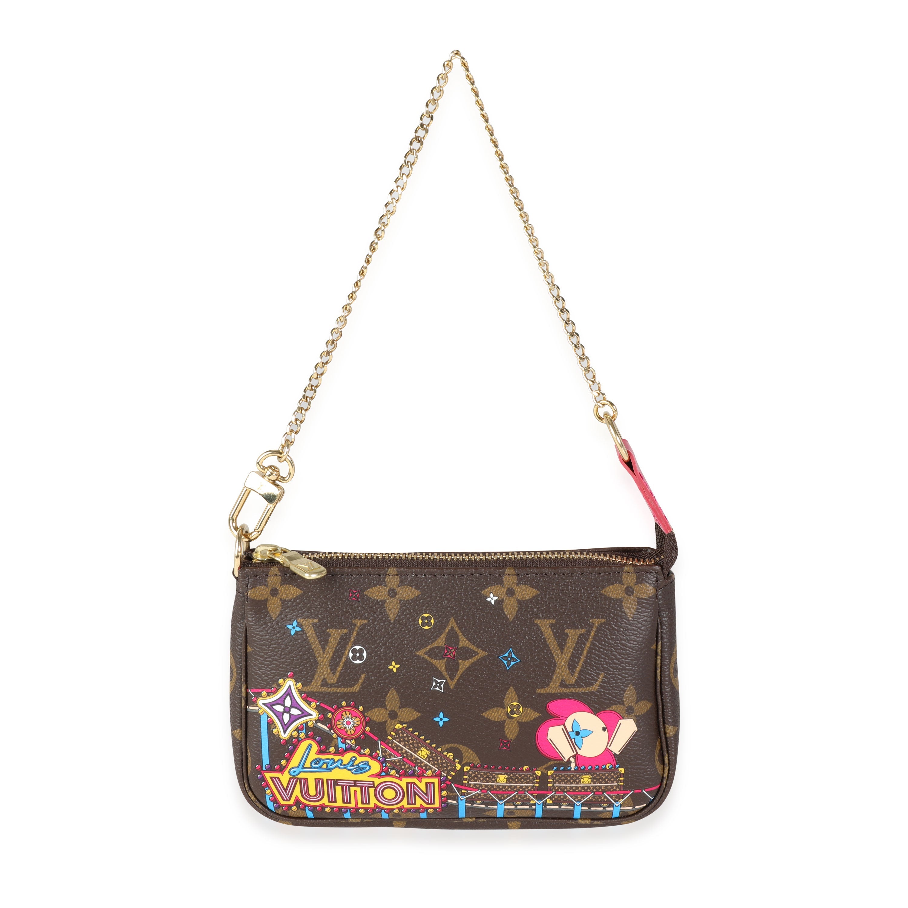 Louis Vuitton Louis Vuitton Christmas Animation Monogram Canvas Mini Pochette Accessoires