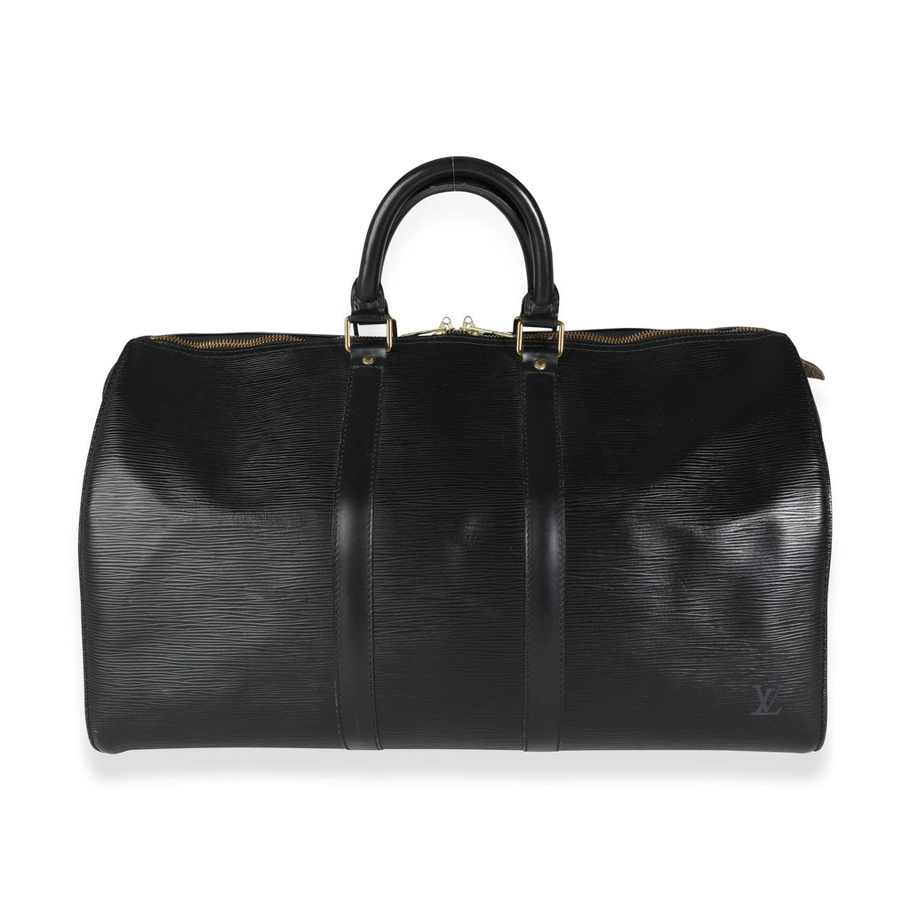 Louis Vuitton Louis Vuitton Black Epi Leather Keepall 50