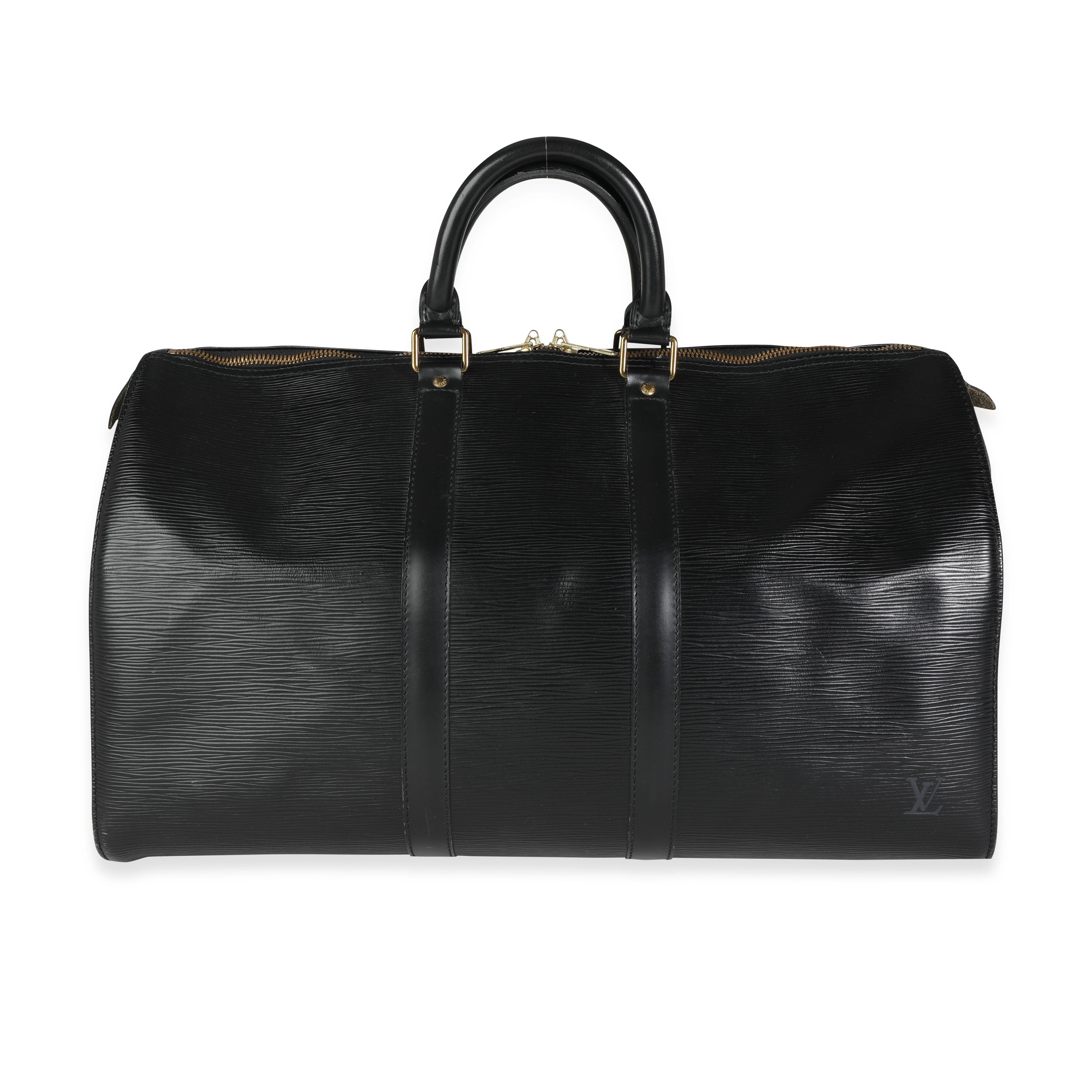 Louis Vuitton Louis Vuitton Black Epi Leather Keepall 50