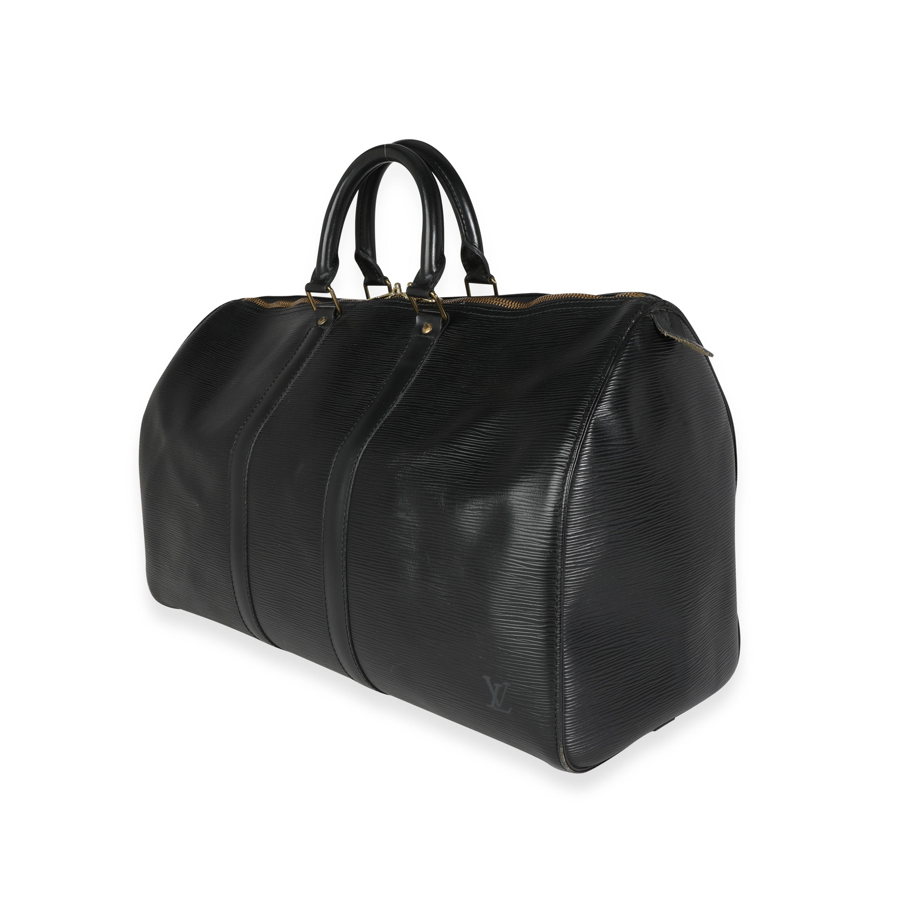 Louis Vuitton Louis Vuitton Black Epi Leather Keepall 50