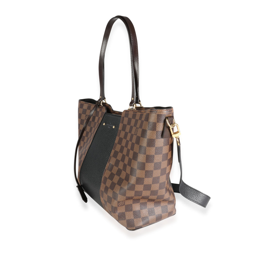 Louis Vuitton Louis Vuitton Damier Ebene Canvas & Taurillon Leather Jersey Tote Bag