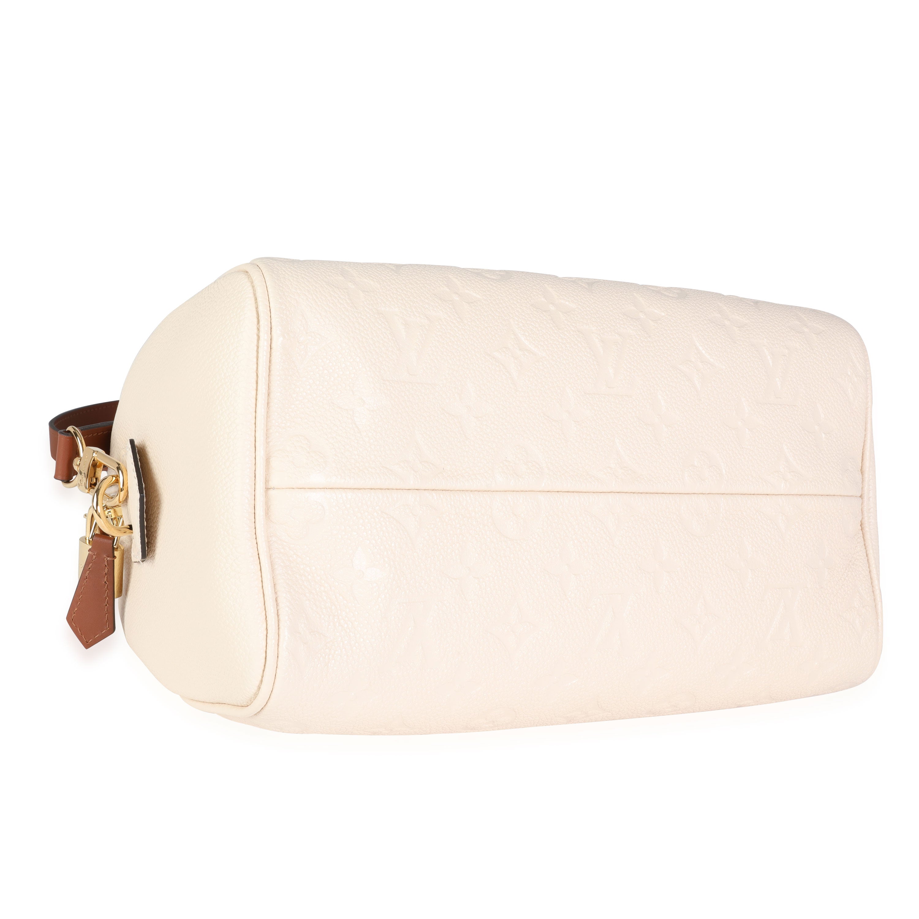 Louis Vuitton Louis Vuitton Cream Empreinte & Caramel Calfskin Speedy Bandoulière 25 NM
