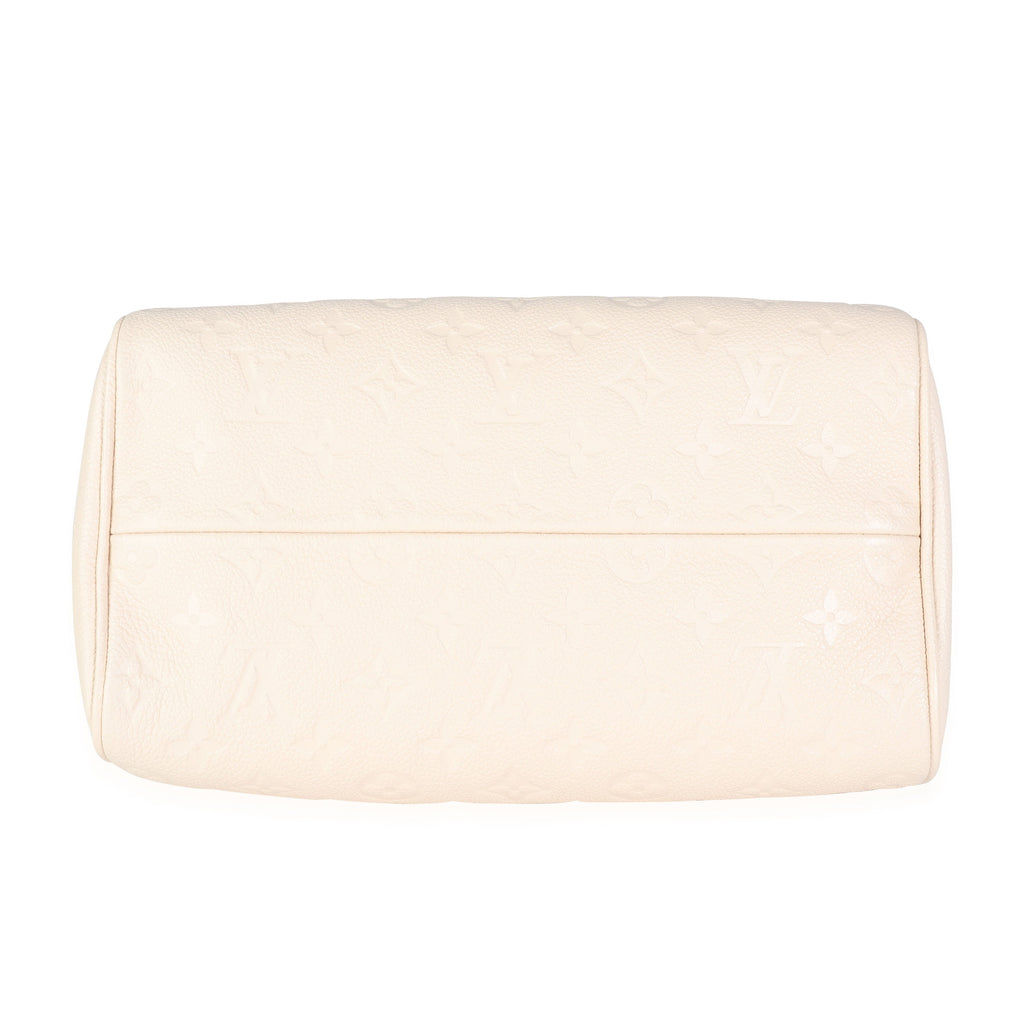 Louis Vuitton Louis Vuitton Cream Empreinte & Caramel Calfskin Speedy Bandoulière 25 NM