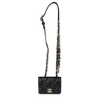 Chanel Black Quilted Lambskin Elegant Chain Mini  Belt Bag