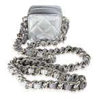 Chanel Metallic Lambskin Quilted Coco Punk Clutch With Chain