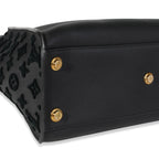 Louis Vuitton Black Grained Calfskin & Tufted Monogram On My Side MM