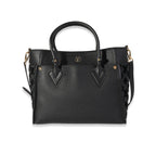 Louis Vuitton Black Grained Calfskin & Tufted Monogram On My Side MM