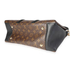 Louis Vuitton Louis Vuitton Black Leather & Monogram Canvas Soufflot MM