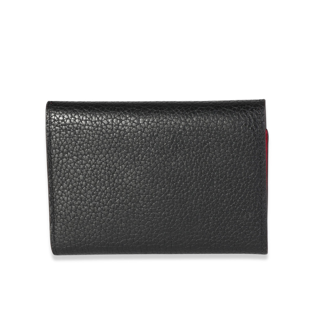 Louis Vuitton Louis Vuitton Black & Pink Taurillon Leather Capucines Compact Wallet