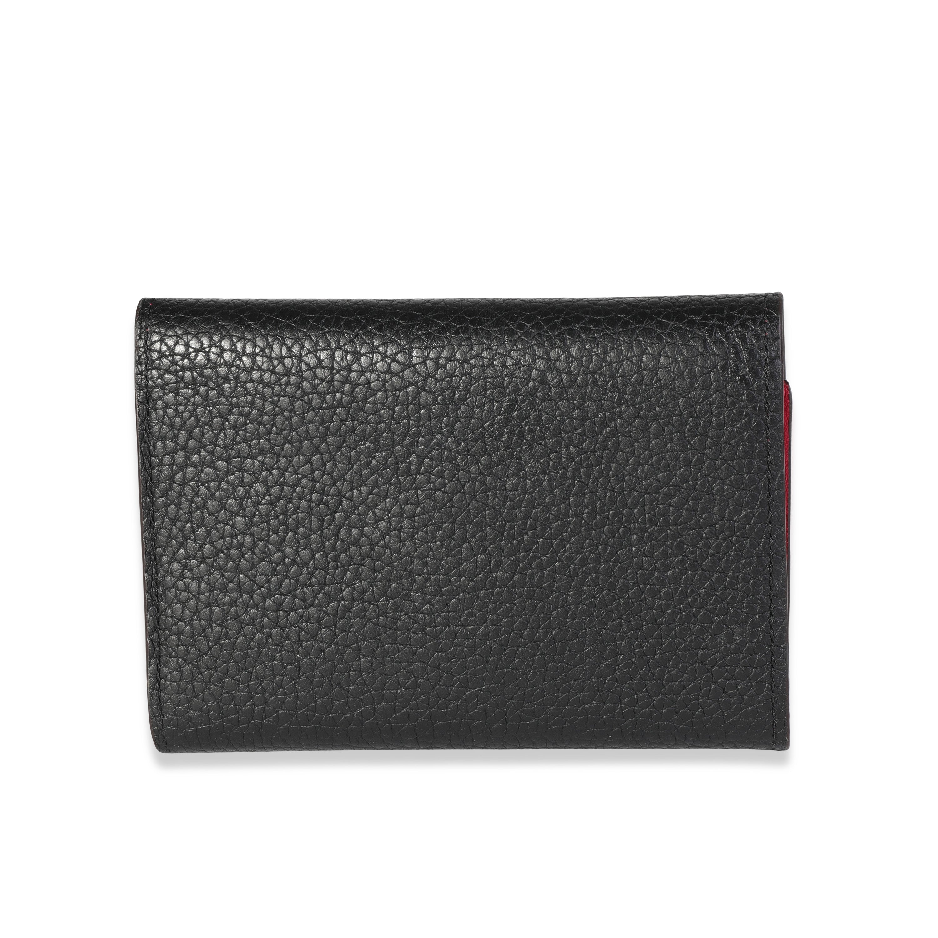 Louis Vuitton Louis Vuitton Black & Pink Taurillon Leather Capucines Compact Wallet