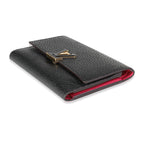 Louis Vuitton Louis Vuitton Black & Pink Taurillon Leather Capucines Compact Wallet