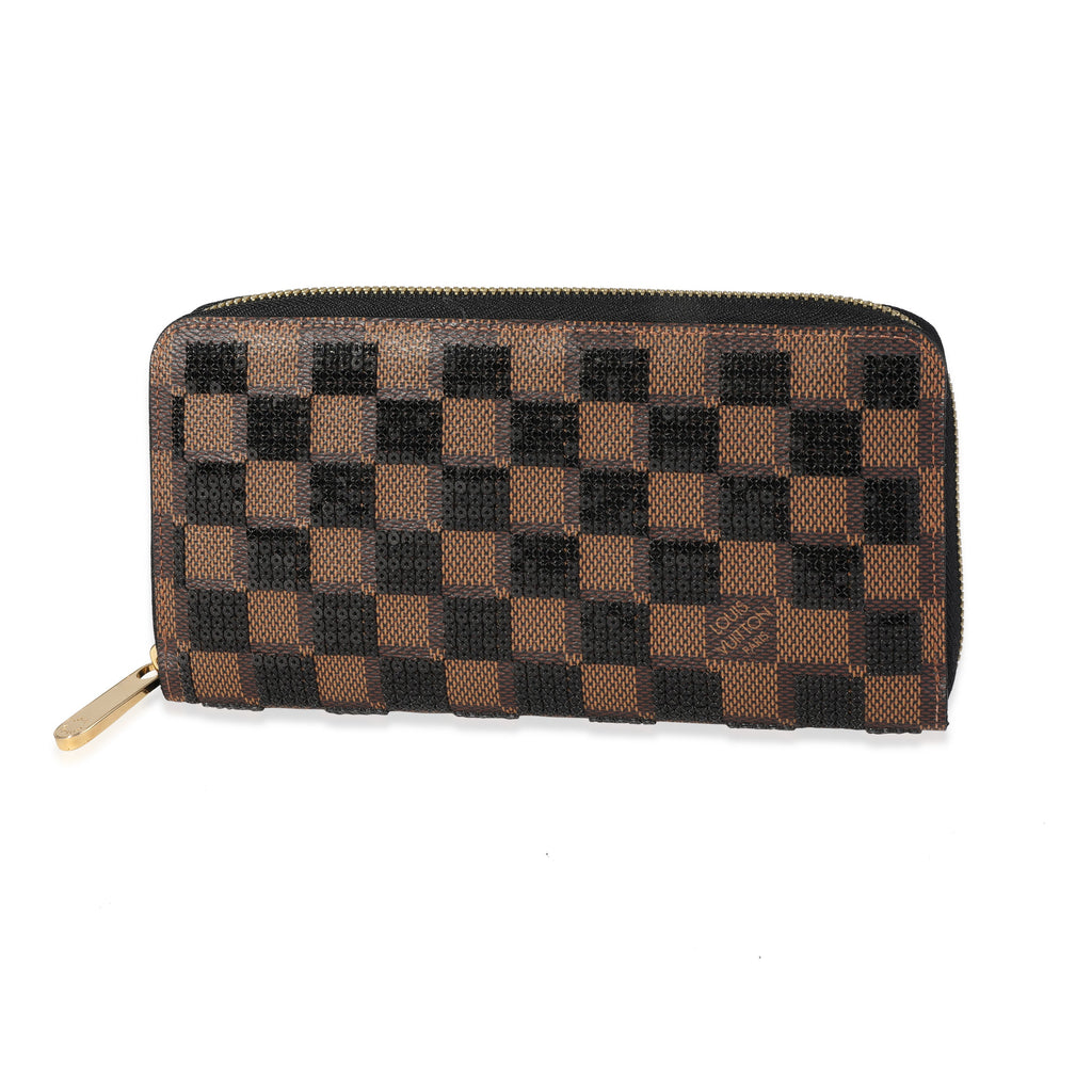 Louis Vuitton Louis Vuitton Damier Ebene Paillettes Zippy Wallet