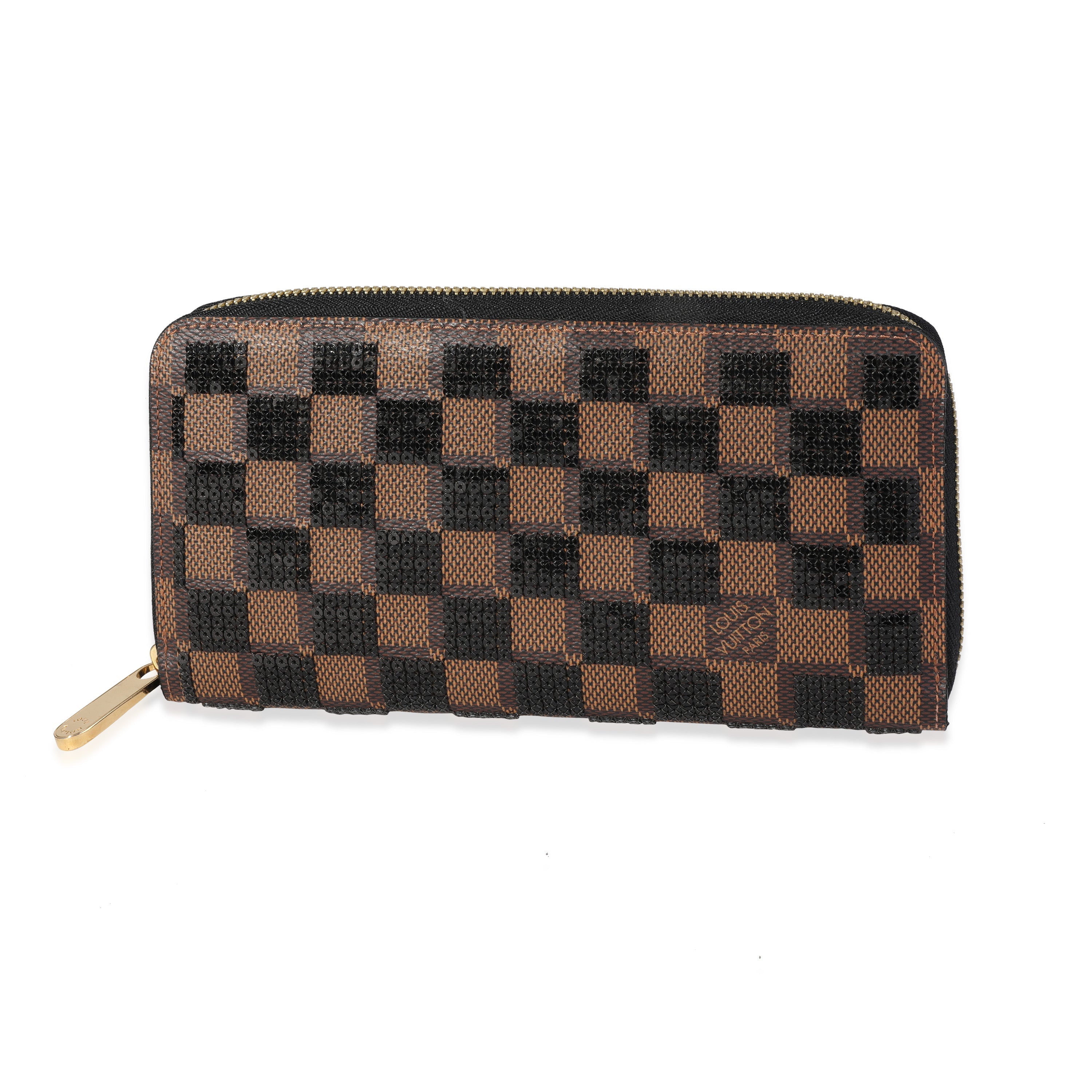 Louis Vuitton Louis Vuitton Damier Ebene Paillettes Zippy Wallet