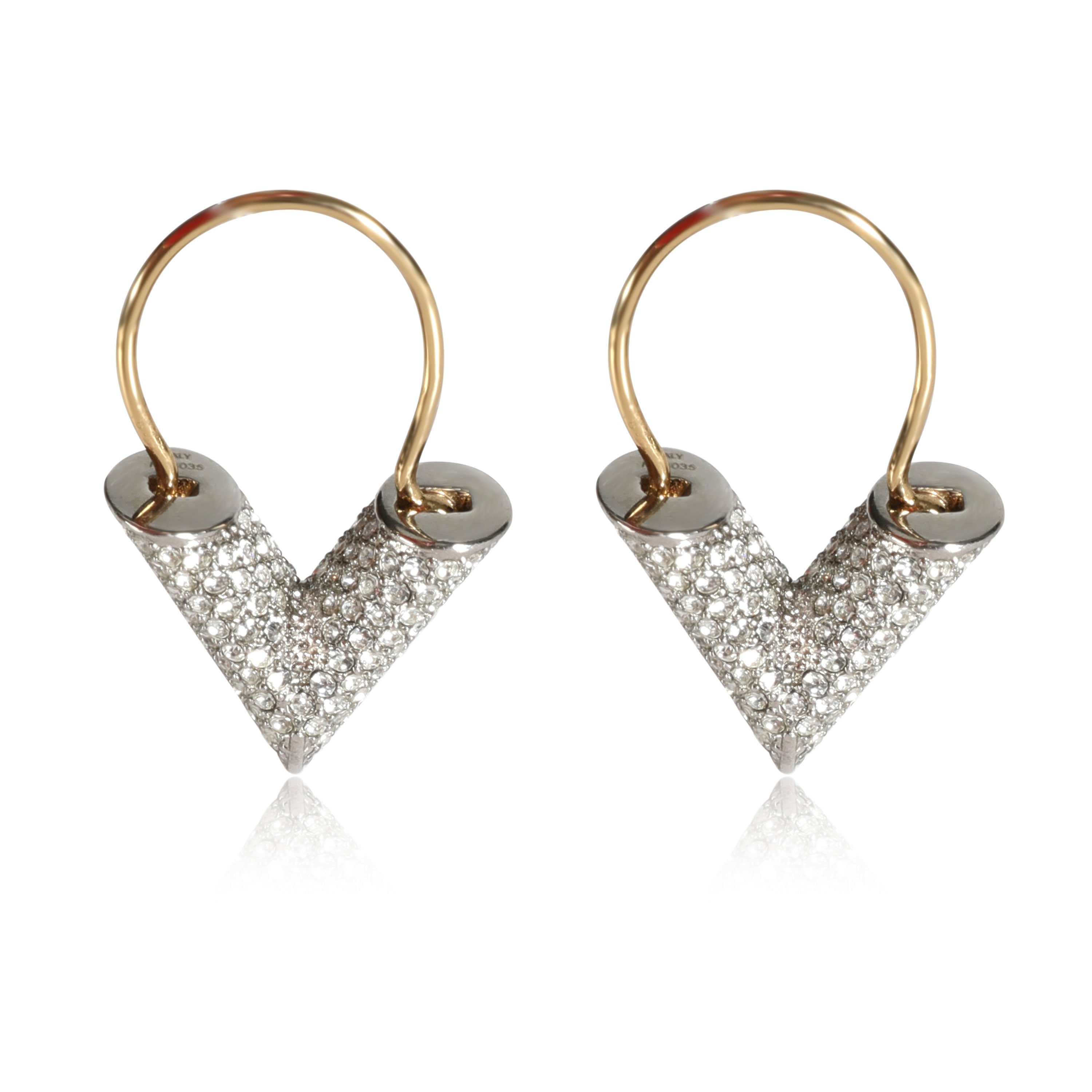 Louis Vuitton Louis Vuitton Essential V Crystal Pave Earrings